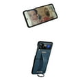 thumbnail image 2 of TECH CIRCLE Classic Case for 2022 Galaxy Z Flip 4 5G Cell Phone (6.7") - Thin Leather Case with Hand Strap (Dark Blue), 2 of 10
