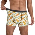 thumbnail image 3 of Men's Boxer Briefs, Cute Carrot Green Leaves Soft Comfy Mens Underwear Boxer Briefs Breathable With Widen Waist, 3 of 7