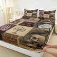 thumbnail image 3 of jejeloiu Gothic Skull Skeleton Full Size Sheets,Rustic Botanical Mushroom Bed Sheets,Retro Floral Sheet Sets For Men Women,Breathable Home Decor,4-Piece, 3 of 7