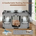 thumbnail image 5 of Pawaboo Dog Playpen Extra Large Pet Crate, Portable Dog Kennel Mesh Breathable Pet Playpen for Dogs, Thickened PVC Pipe Frame Dog Pen Tent for Indoor Outdoor Use with Carrying Case (L, Grey+Black), 5 of 9