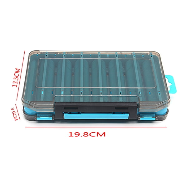 Caja de dientes de caña de doble cara, caja de almacenamiento de accesorios para aparejos de pesca, caja de cebo de pesca, lápiz de cebo duro Mino, caja de cebo falso de calamar