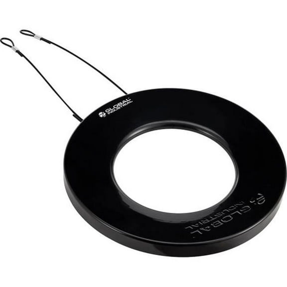 Global Industrial 732357 Replacement Lid for Outdoor Heavy-Duty Slatted Steel Trash Cans, Black