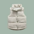 thumbnail image 2 of Byoo Infant Girls Corduroy Vest Solid Fleece Padded Zip Up Puffer Coat with Pockets Outerwear Windproof Winter Jacket, 2 of 5