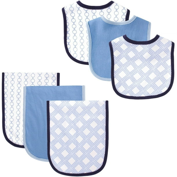 Hudson Baby Boy and Girl Bib & Burp Cloth, 6Piece Set Links