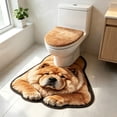 thumbnail image 6 of Blateno U-Shaped Animal Print Diatom Mud Toilet Floor Mat, Super Absorbent Quick Dry Non-Slip Bathroom Rug, Machine Washable Cute Cat Tiger Dog Decor Mat for Toilet Shower Entry, 6 of 6
