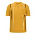 thumbnail image 5 of Odbmxy Men Polo Short Sleeve Collared Clothes for Men Shirts Plain Pocket Modern Fit Casual Vintage Shirts,Yellow XXL, 5 of 7