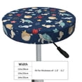 thumbnail image 4 of KLL Sea Creatures Round Bar Chair Cushion Cover 13 inch ,Bar Stool Protector with Elastic, Soft Washable, 4 of 6