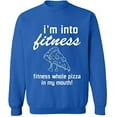 thumbnail image 2 of OXI Crewneck Sweatshirt - Whole Pizza In My Mouth, Basic Casual Sweatshirts for Men's and Women Fleece Sweatshirt Long Sleeve - Royal Blue Small, 2 of 2