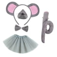thumbnail image 2 of Disfraz de ratón para niños, diadema con orejas de ratón, accesorios para disfraz Estilo B, 2 of 9
