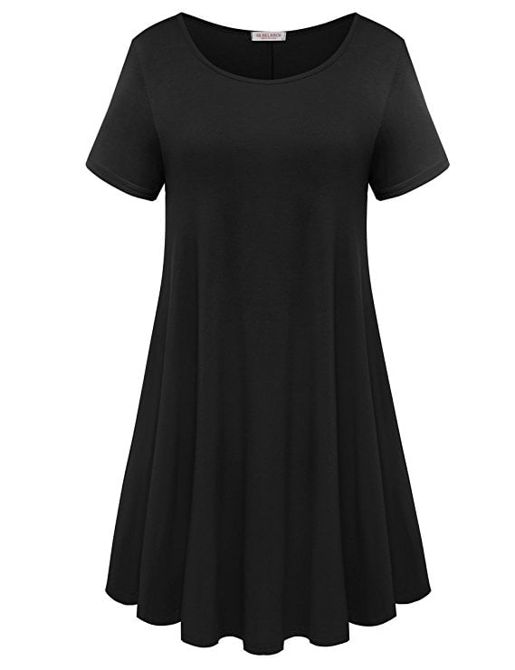 black t shirt dress walmart