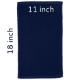 thumbnail image 3 of 2-Pack Elegani Lightweight 100% Cotton Loop Terry Sports Face Towel - Ideal for Gym, Yoga - 11" x 18" (Navy), 3 of 4