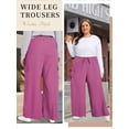 thumbnail image 6 of SWQZVT Womens Pants Plus Size Cargo Pants for Women Loose Lightweight Wide Leg Drawstring Pants Casual Work Pants 5XL, 6 of 7
