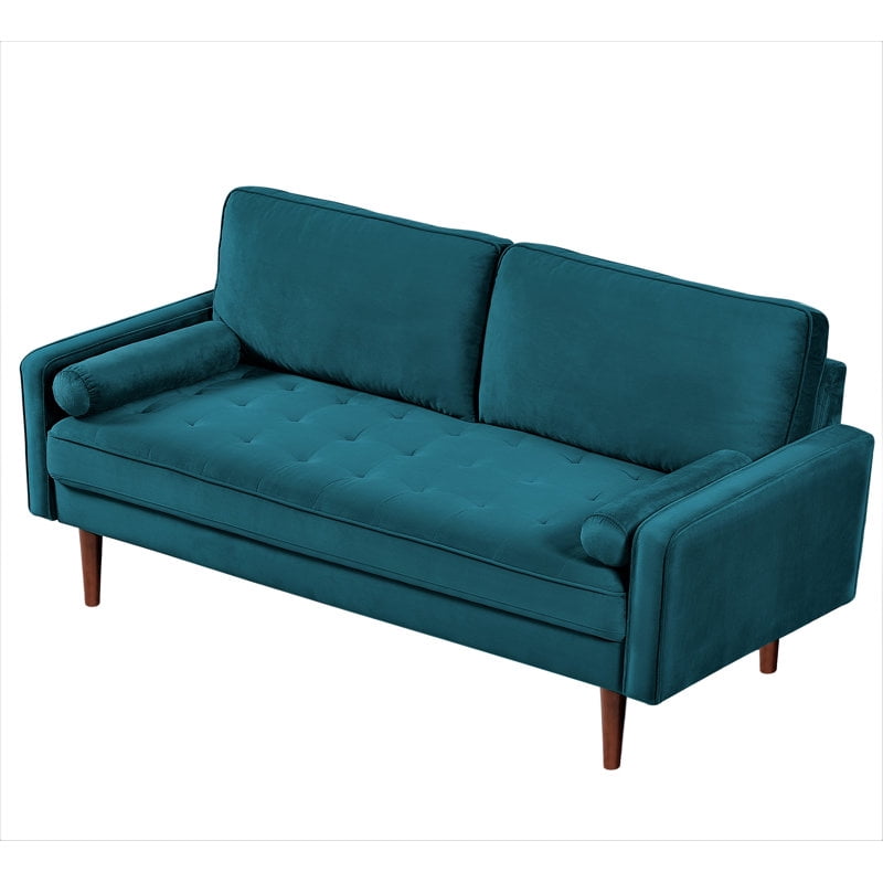US Pride velvet upholstery square arm loveseat