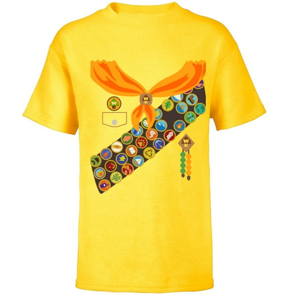 Disney and Pixar's Up Russell Halloween Costume T-Shirt - Short Sleeve T-Shirt for Kids - Customized-Yellow
