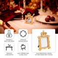 thumbnail image 4 of Efavormart 4 Pack Gold Resin Royal Crown Square Party Favors Picture Frame, Baroque Wedding Place Card Holders - 3.5", 4 of 5