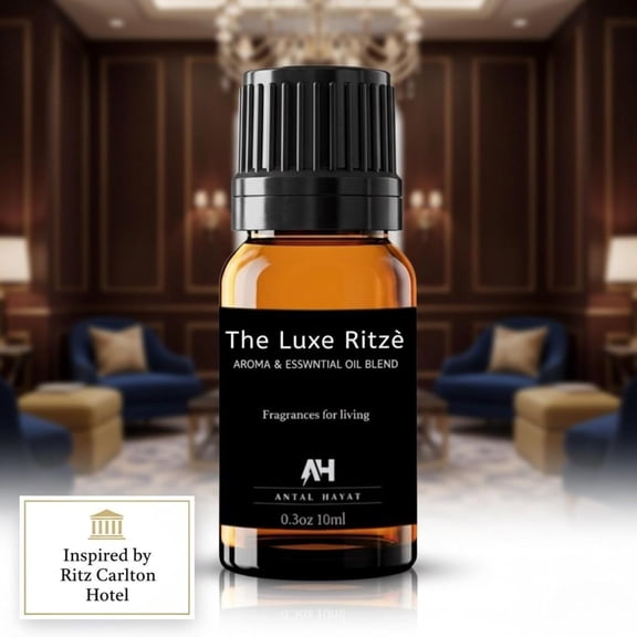 Hotel Diffuser Oil Inspired by The Ritz Carlton Hotel - Essential Oils for Humidifiers and Waterless Diffusers - Ritz Carlton Scent Diffuser Oil - Hotel Scents for Home - 10mL Glass Bottle & Dropper