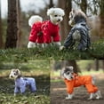 thumbnail image 5 of Harikaji Small Dog Raincoat Harness, Four-Legged Full Coverage Dog Raincoat, Waterproof 4-Legs Dog rain Jacket with Reflective Strip, Adjustable Puppy Waterproof Clothes Red XL, 5 of 5