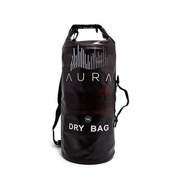 Waterproof Dry Bags - 10L or 20L Dry Bag Backpack with Zipper Compartment, Side handle, & Straps - Black, Blue, or Green - Dry Sack for Kayaking, Boating, Swimming, Beach, Rafting, Snow (Black, 2