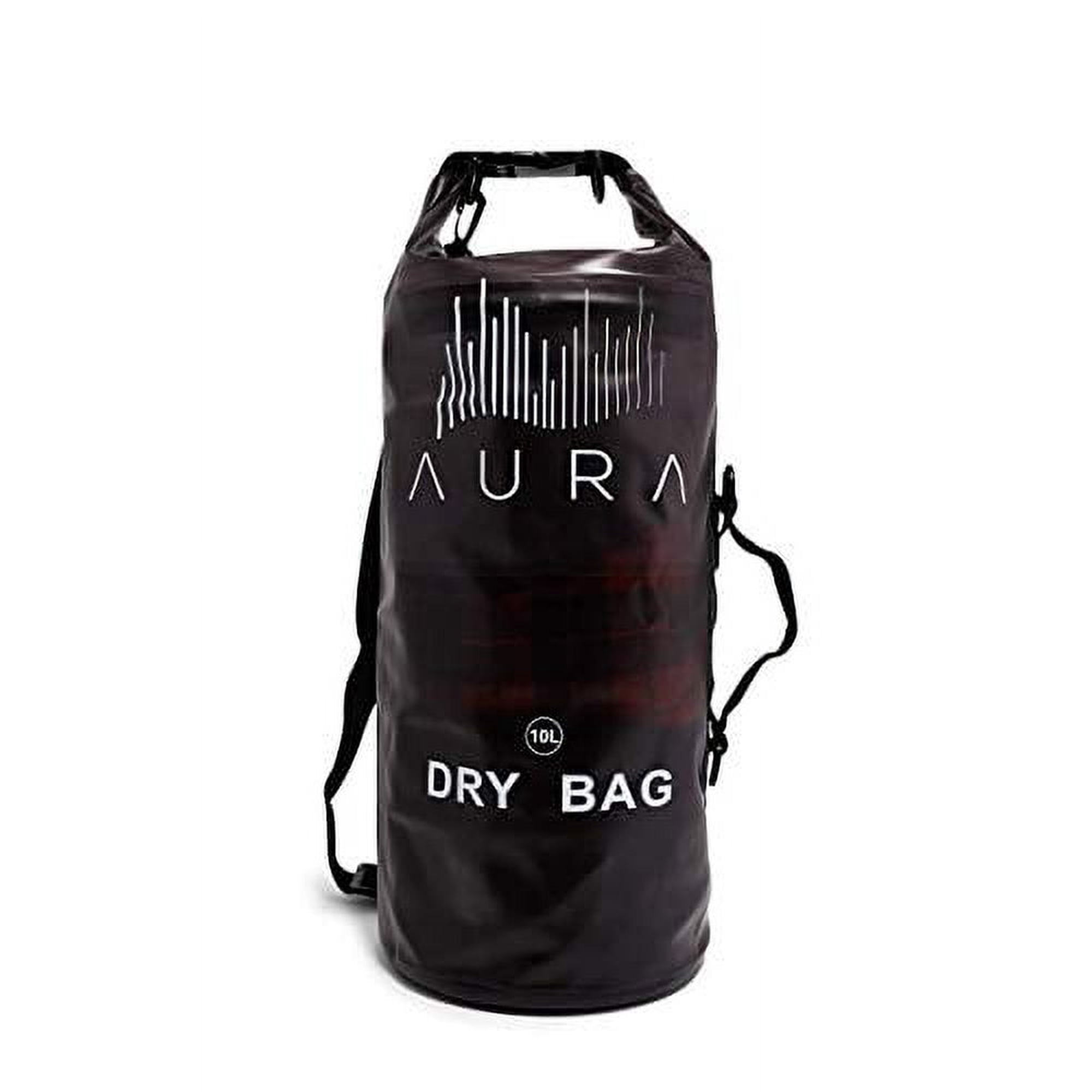 Waterproof Dry Bags - 10L or 20L Dry Bag Backpack with Zipper Compartment, Side handle, & Straps - Black, Blue, or Green - Dry Sack for Kayaking, Boating, Swimming, Beach, Rafting, Snow (Black, 2