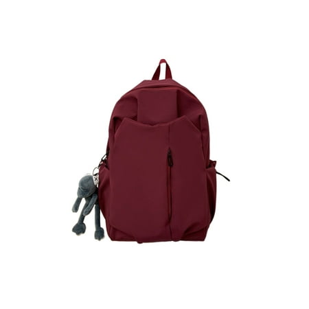 

Avamo Anti-Theft Laptop Backpack Bookbag Daypack Knapsack Business School Bag Rucksack Red Single Bag with Pendant