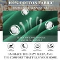 thumbnail image 3 of EA'S SECRET 100% Cotton Pajamas for Women Set Short Sleeve & Long Pants Lounge Sets for Women V Neck Sleepwear with Pockets (Evergreen,2XL), 3 of 9