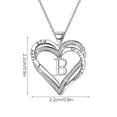 thumbnail image 2 of BGZLEU Heart Initial Necklace for Women, Silver Dainty Letter Pendant Necklaces, Personalized Initial Charm Alphabet Jewelry Valentines Mother's Day Anniversary Christmas Birthday Gift（B）, 2 of 7