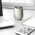 thumbnail image 3 of Floral 12oz Stainless Steel Insulated Wine Tumbler with Lid and Straw – Double Wall Vacuum Mug for Hot & Cold Drinks, 304 Steel Interior, Sweat-Free Design,Thanksgiving,Christmas, Spring,Flower, 3 of 5