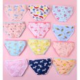 thumbnail image 2 of Emy Dola 12 Pack Girls Brief Kids Soft Underwear Panties Cotton Undies Adorable Prints Briefs for 2-10 Years Toddler, 2 of 8