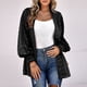 thumbnail image 5 of Cárdigan Para Mujer, Estilo Simple, Color Puro, Puño Elástico, Parte Delantera Abierta, Parte Delantera Abierta Para Viajes ANGGREK Otros, 5 of 6