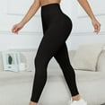 thumbnail image 5 of YUGYXL Womens Seamless Leggings Butt Lifting Tummy Control Yoga Pants High Waist Slim Comfy Legging Stretchy Leggings Black S, 5 of 7