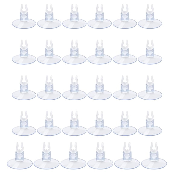 30 Pack Aquarium Suction Cup Clips Airline Tube Holders Clamps Fish Tank Hose Holder Clips for Air Line Tubing 3/16 for Fish