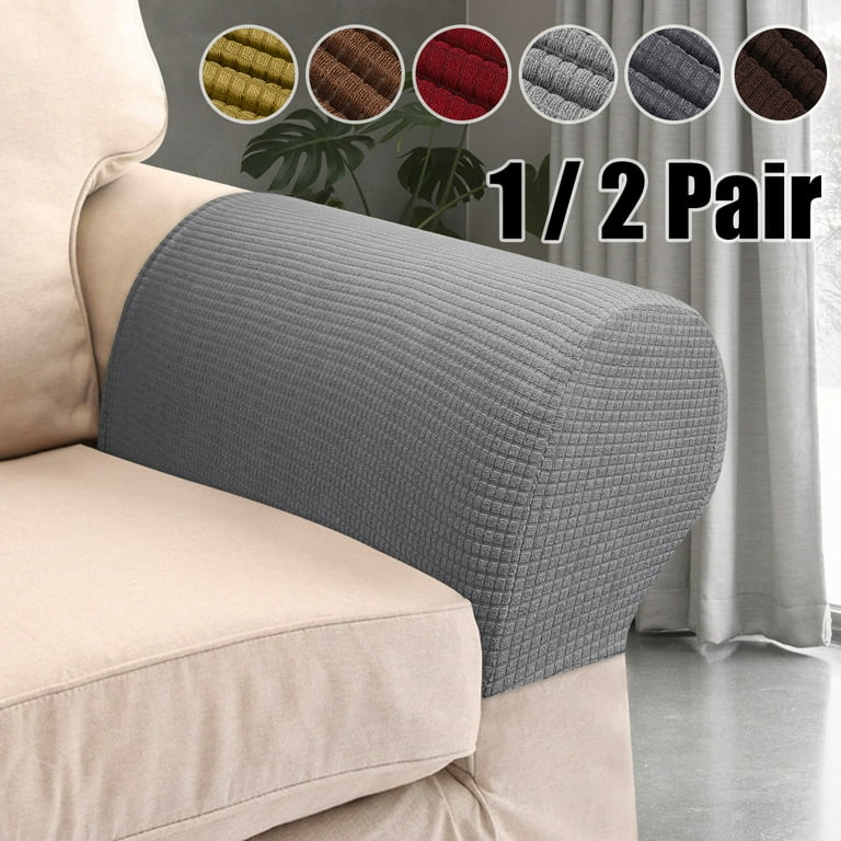 1Pair Removable Arm Chair Protector Armchair Covers Armrest Stretch for Sofa Couch Beige Walmart