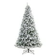 thumbnail image 4 of Nearly Natural River Mountain Clear Prelit LED Green Flocked Pine Christmas Tree, with Pinecones 9', 4 of 11