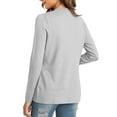 thumbnail image 3 of Women's Cardigan Solid Long Sleeved Buttonless Casual Knitted Sweater Cardigan, 3 of 5