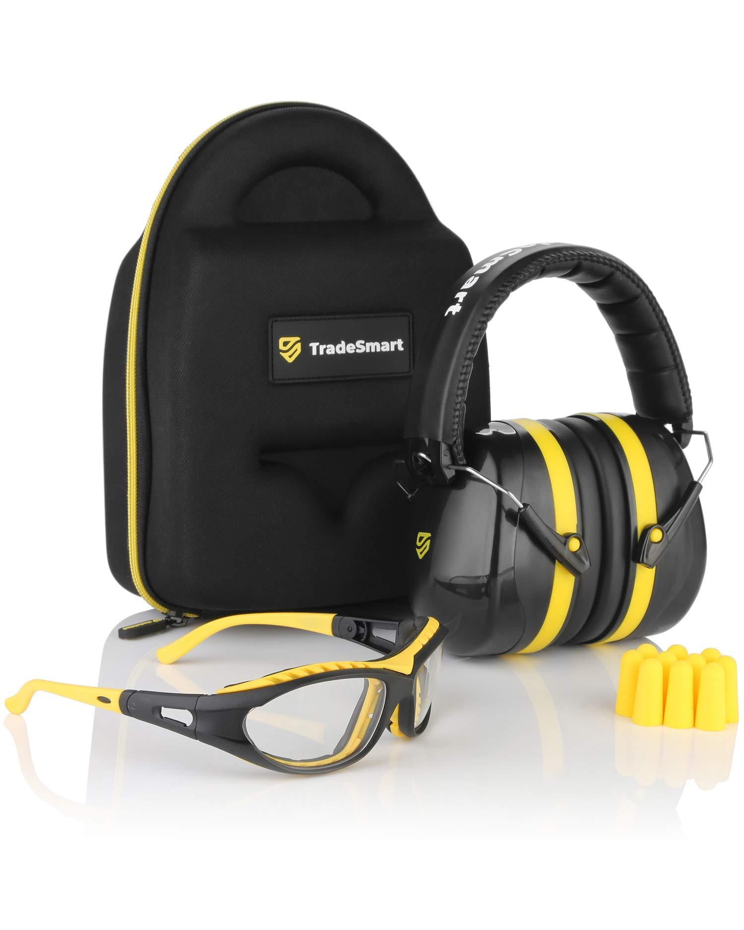 TRADESMART Shooting Range Earmuffs and Glasses Safety Eye and Ear