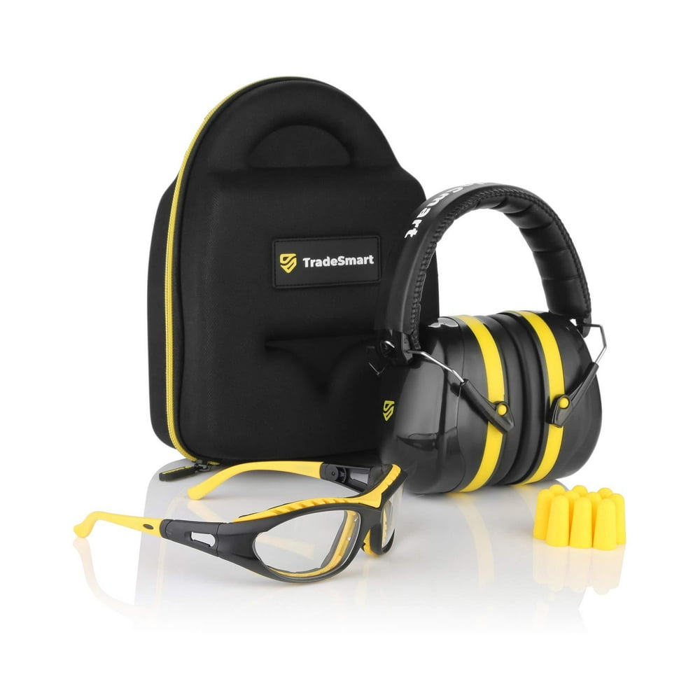 TRADESMART Shooting Range Earmuffs and Glasses Safety Eye and Ear