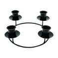 thumbnail image 4 of Anillo de Adviento, candelabro, corona, candelabro, decoración del hogar, centro de mesa de hierro, corona de Adviento de Navidad, anillo para negro, 4 of 9