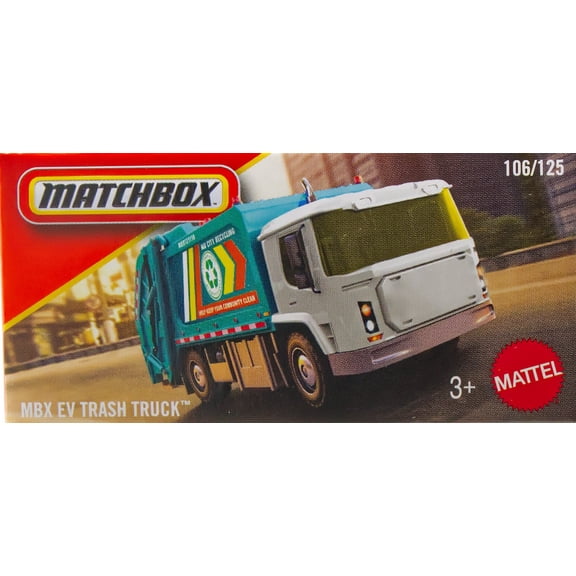 Matchbox MBX EV Trash Truck Diecast Car (Green)