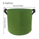thumbnail image 5 of Bolsa de cultivo Cateissary Contenedor de maceta de tela vegetal no tejida engrosada con asa Jardín Patio verde 5 galones 31D*25H, 5 of 6