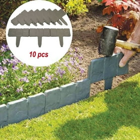 6pcs Garden Decorative Edging Fence Faux Brick Landscape Fencing