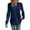Dark Blue, variant on Women Long Sleeve V Neck Sweatshirt Fall Fashion Tops Loose Fit Casual Pullover Comfort Stretch Fabric Trendy Street Style L Size Blackish Green