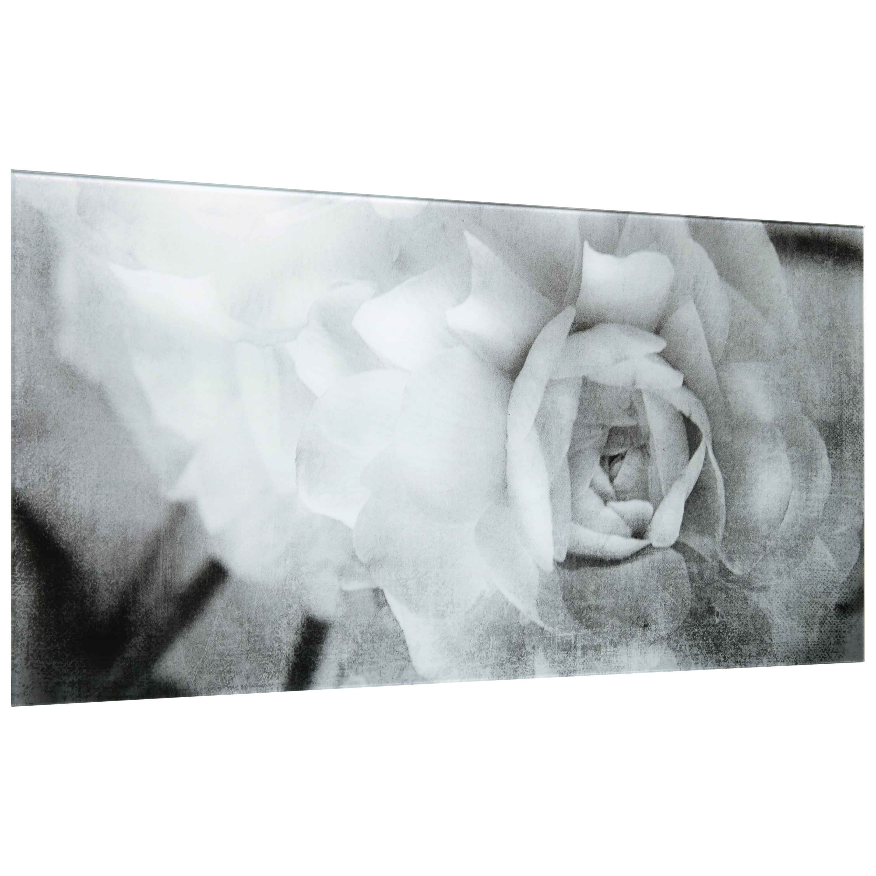 "Dark Ranunculus I A" Frameless Free Floating Reverse Printed Tempered Art Glass Wall Art