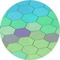 thumbnail image 1 of Ahgly Company Indoor Round Patterned Mint Green Area Rugs, 8' Round, 1 of 6