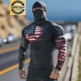 thumbnail image 4 of BRGZLK UPF 50+ Long Sleeve Shirt for Mens 2026 Summer Fashuion Print Long Sleeve Lightweight Breathable Sun Protection Shirts with Face Mask for Fishing Hiking A XL, 4 of 6