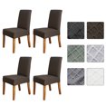 thumbnail image 1 of Amdohai Stretch Solid Diamond Lattice Dining Chair Cover Removable Washable Short, 1 of 7