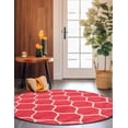 thumbnail image 4 of Unique Loom Trellis Frieze Collection Area Rug - Rounded (8' Round Pink/Ivory), 4 of 7