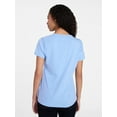 thumbnail image 3 of Time and Tru Women's Slub V Neck Tee with Short Sleeves, Sizes XS-XXXL, 3 of 5