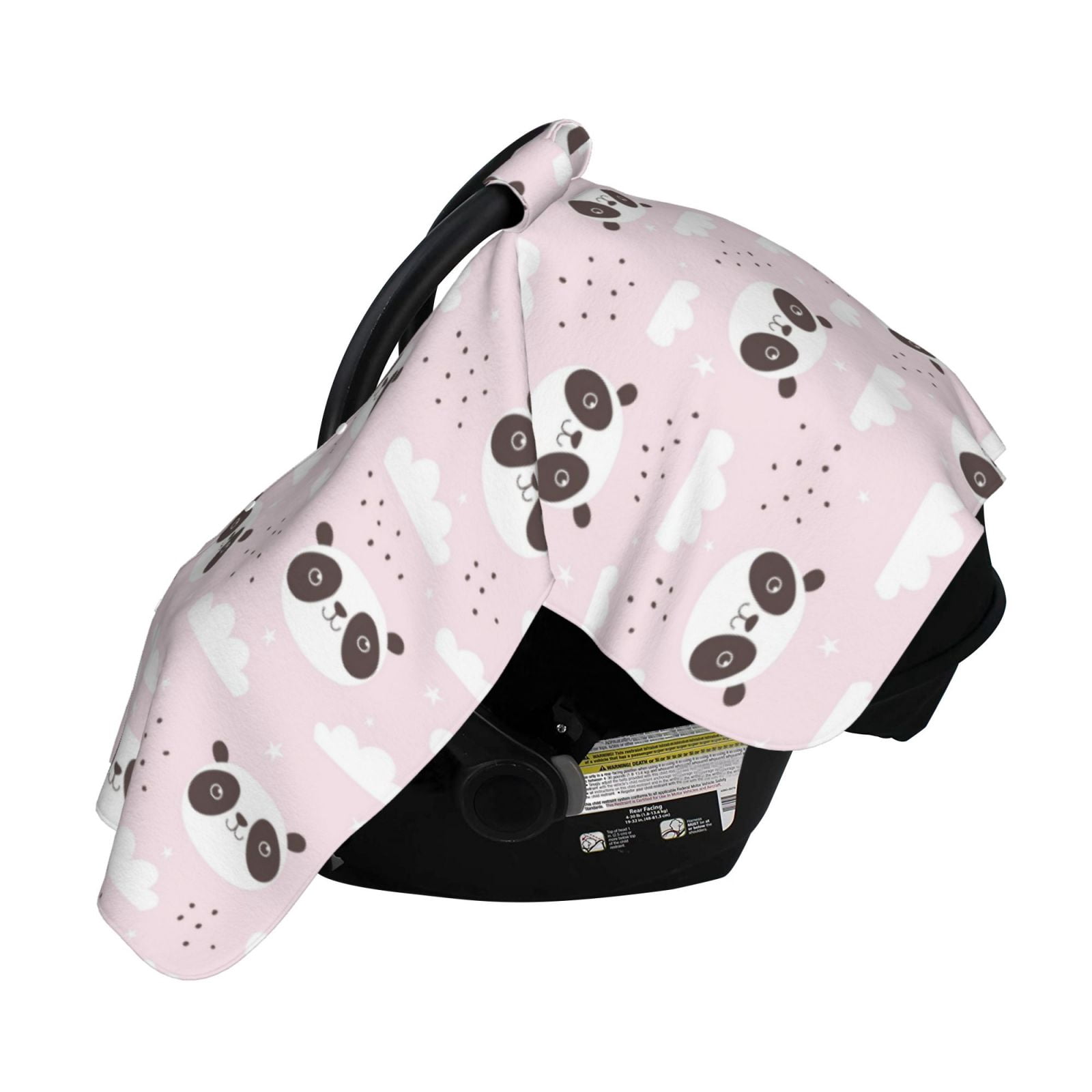 Naloa Cute Panda Baby Car Seat Cover, Breathable Baby Carrier Cover, Multiuse Baby Carrier Cover & Nursing Breastfeeding Cover