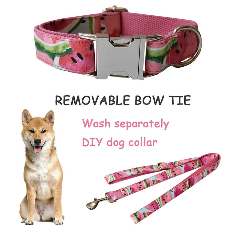 Watermelon Dog Collar Scarf Belt Set Suitable For Medium Size Girl Dog Cat Dog Outdoor Training