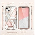 thumbnail image 6 of i-Blason Cosmo - Protective case for cell phone - polycarbonate, thermoplastic polyurethane (TPU) - marble pink - 6.1" - for Apple iPhone 14, 6 of 7